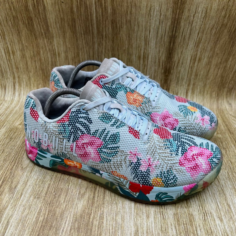 NOBULL Outwork Trainer Men's Size 10.5 Tropical Sky Floral Low Top Sneakers